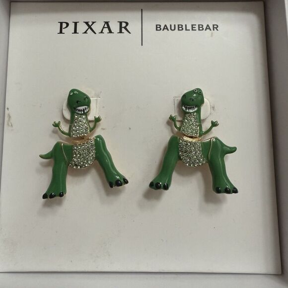 Baublebar X Pixar Disney Toy Story Rex Dinosaur Earrings NEW - Picture 1 of 3
